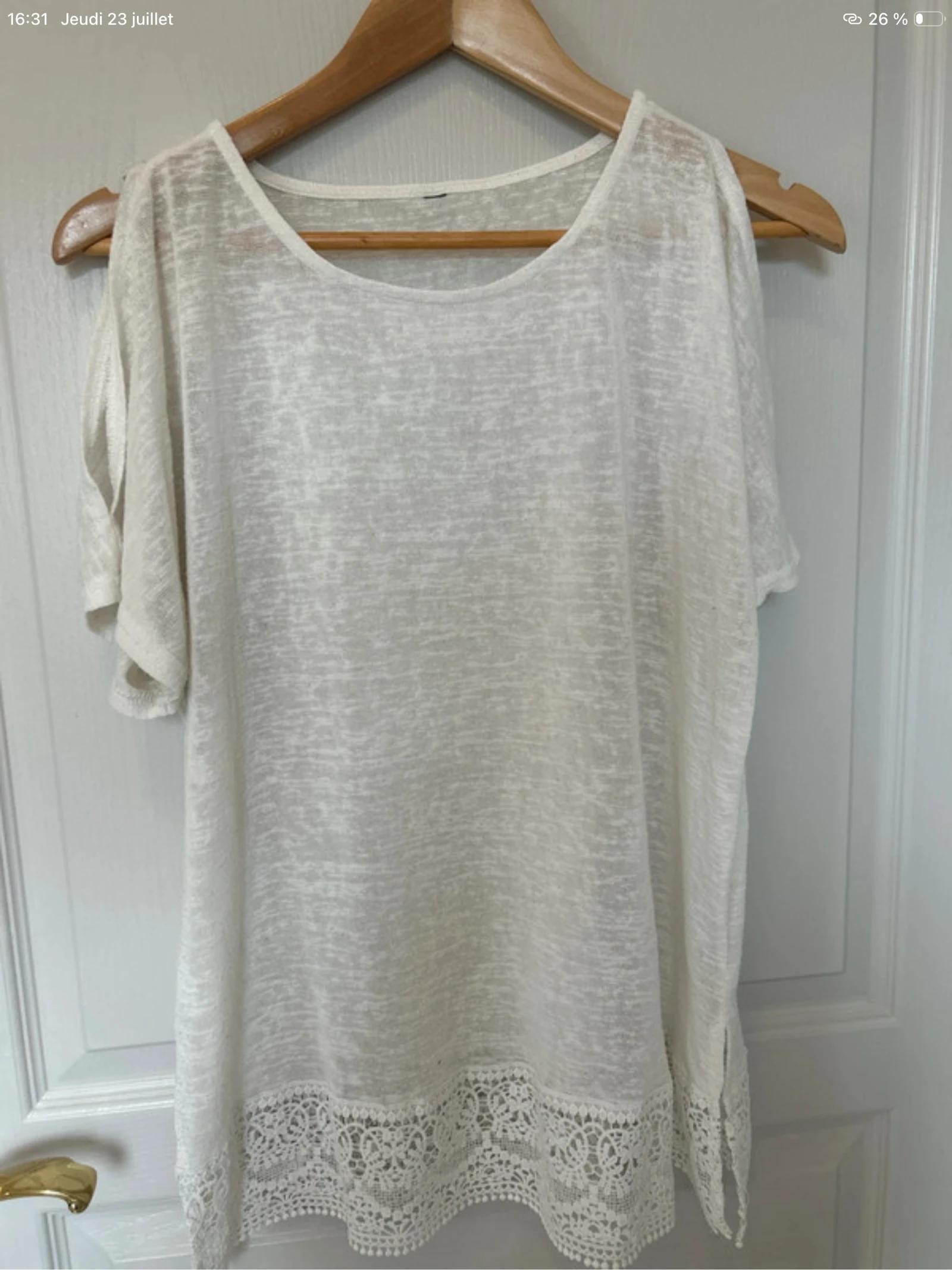 Camiseta de manga corta con hombros descubiertos PROMOD💕 – photo 9